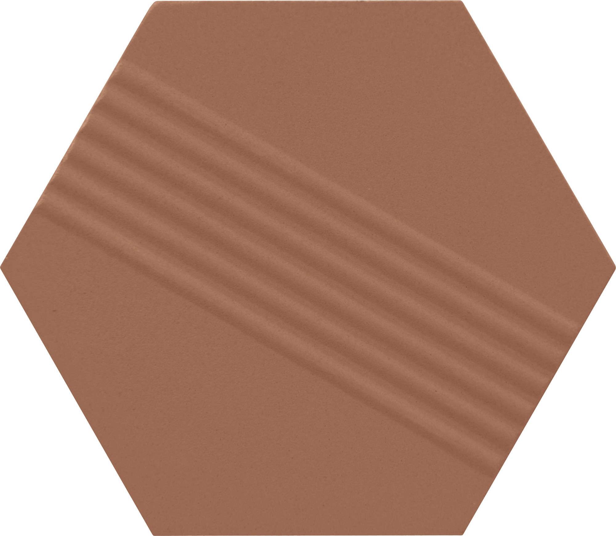 Warm Terracotta, Hexagon, 4, Ripple Mix,