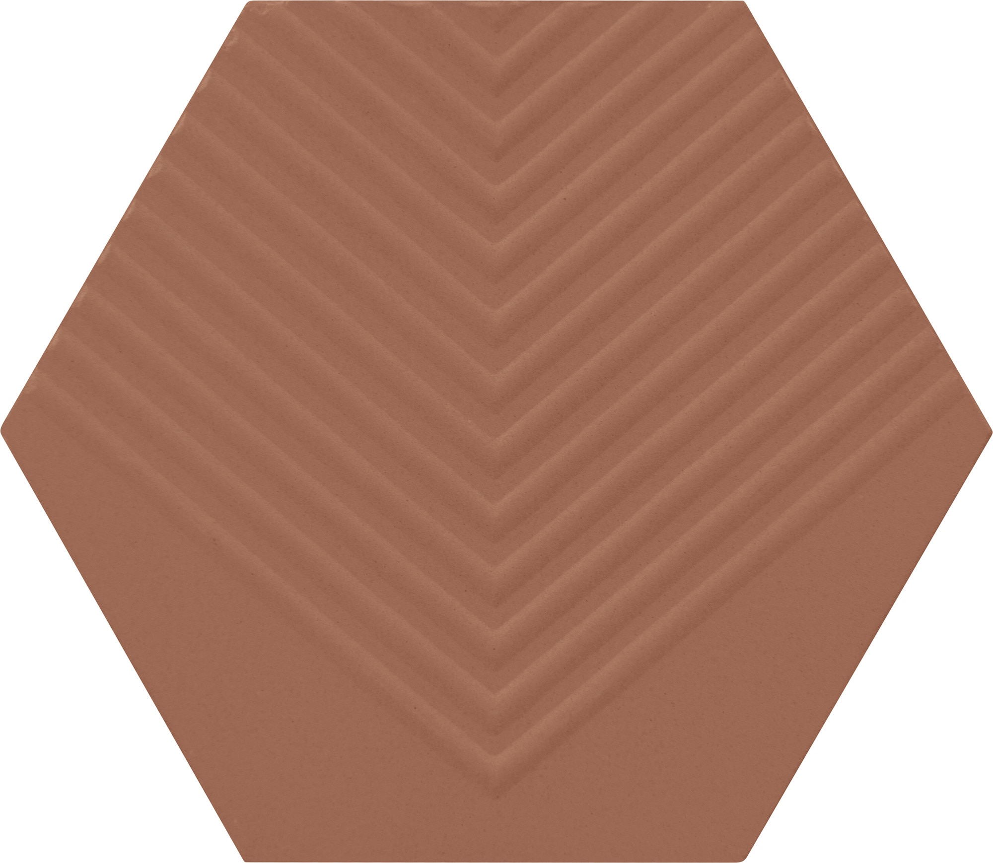Warm Terracotta, Hexagon, 4, Ripple Mix,