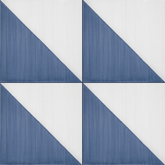 Blu Triangle, Square, 8X8, Triangle, Mat