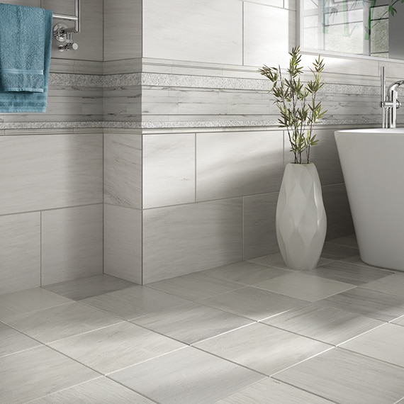 Gray bathroom floor tile discount