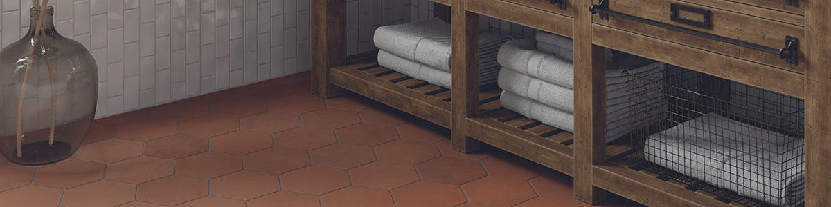 Moroccan Concrete Terra Cotta 8 in. x 9 in. Glazed Porcelain Hexagon Floor and Wall Tile (9.37 sq. ft./Case)